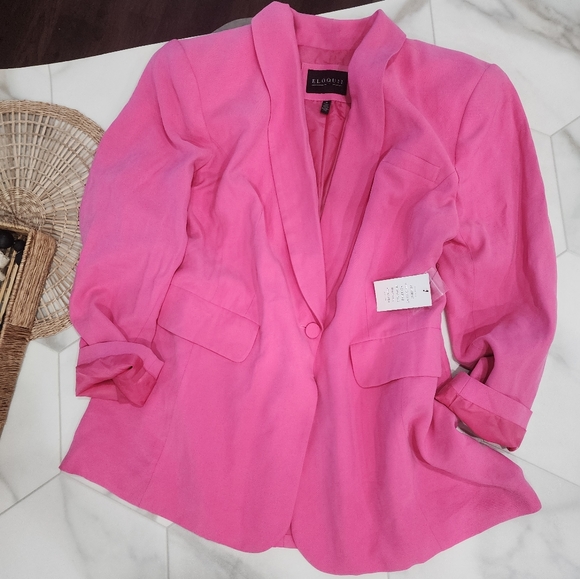 [ ELOQUII] New With Tags womens size 18 barbie pink blazer.